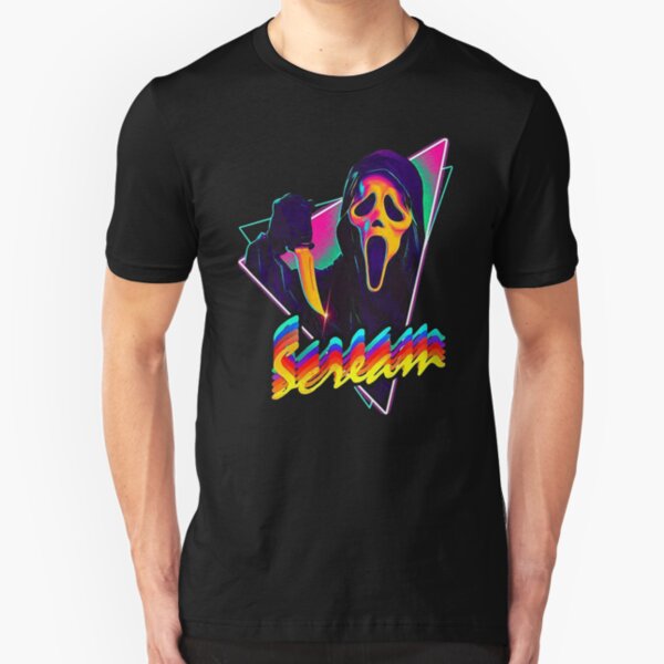 Scream Horror Movie Crewneck Sweat Slim Fit T-Shirt