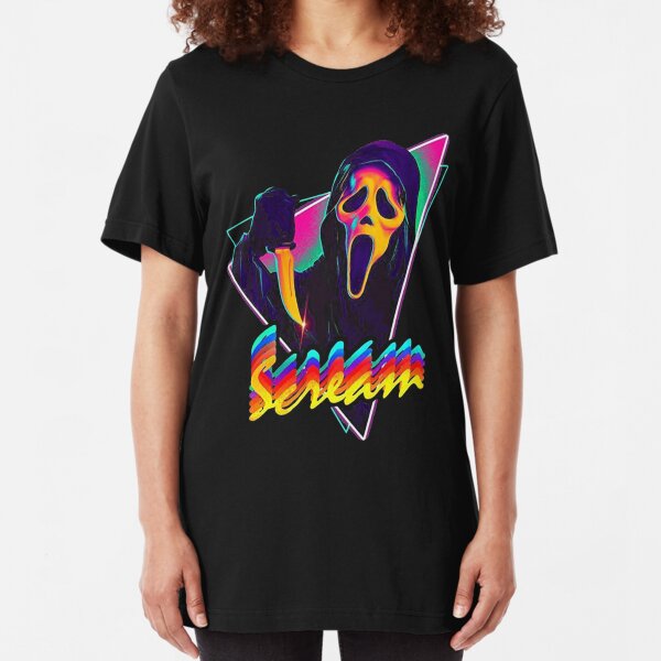 Scream Horror Movie Crewneck Sweat Slim Fit T-Shirt