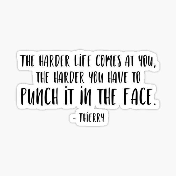 Punch Life in the Face Sticker