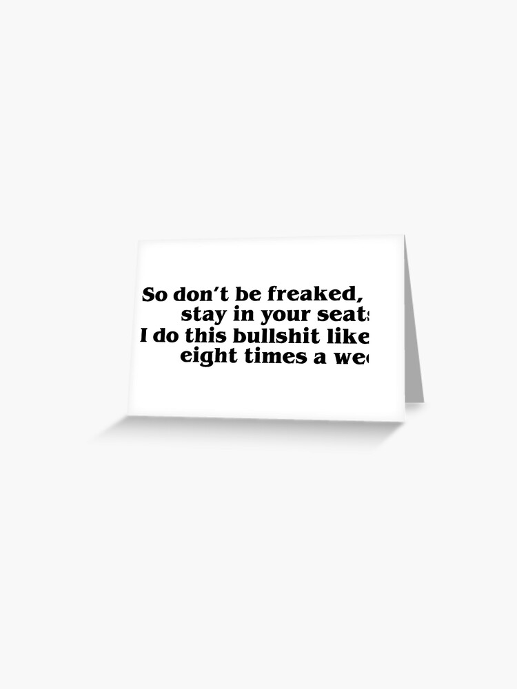 Beetlejuice Quote The Whole Being Dead Thing Greeting Card By Broadwaykendall Redbubble