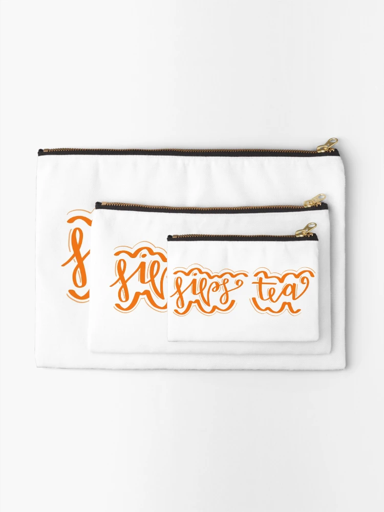 Thumbnail 2 of 4, Zipper Pouch, Sips Tea designed and sold by SunnySticker.