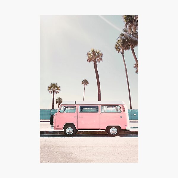 Pink Van Photographic Print