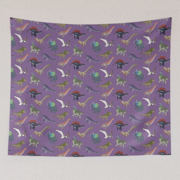 Item preview, Mesozoic Reptiles Pattern - Purple designed and sold by SnowWolpard.