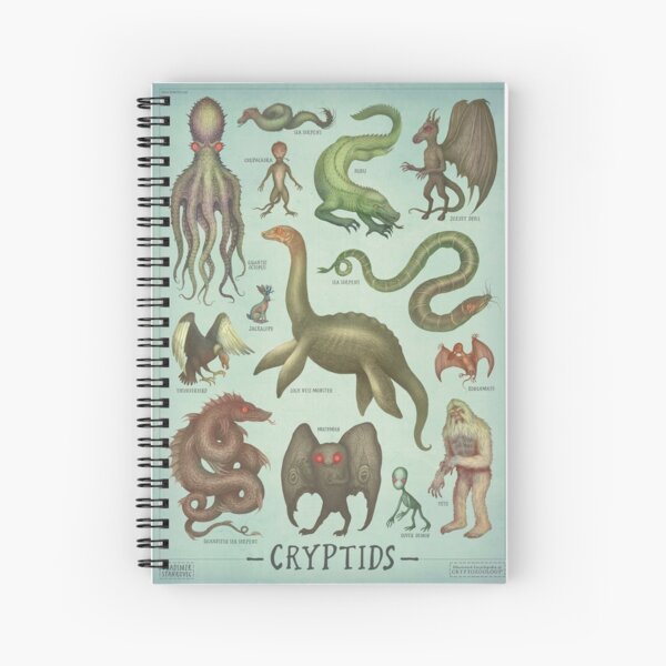 Cryptids - Cryptozoology species Spiral Notebook