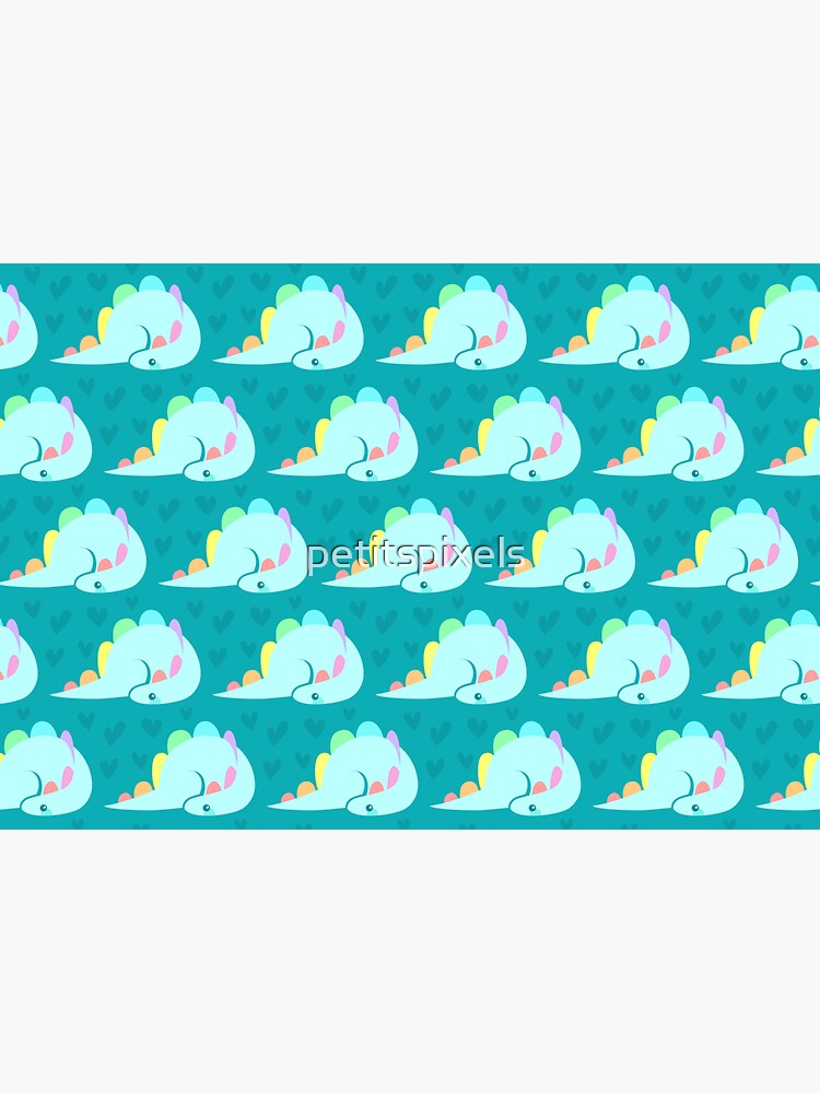 Cute rainbow stegosaurus by petitspixels