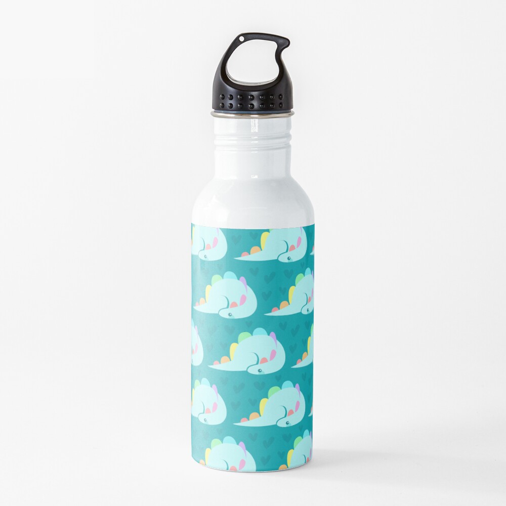 Cute rainbow stegosaurus Water Bottle