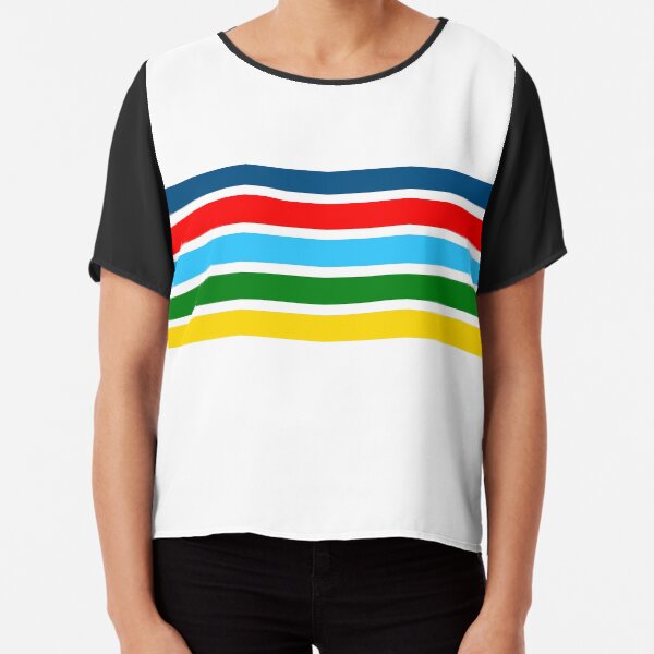 Streifen horizontal Chiffon Top