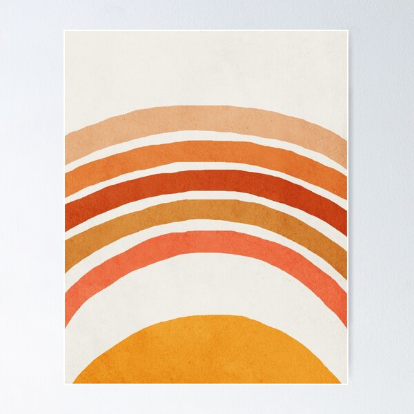 Item preview, Rainbow, Abstract, Mid century modern kids wall art, Nursery room designed and sold by juliaemelian.