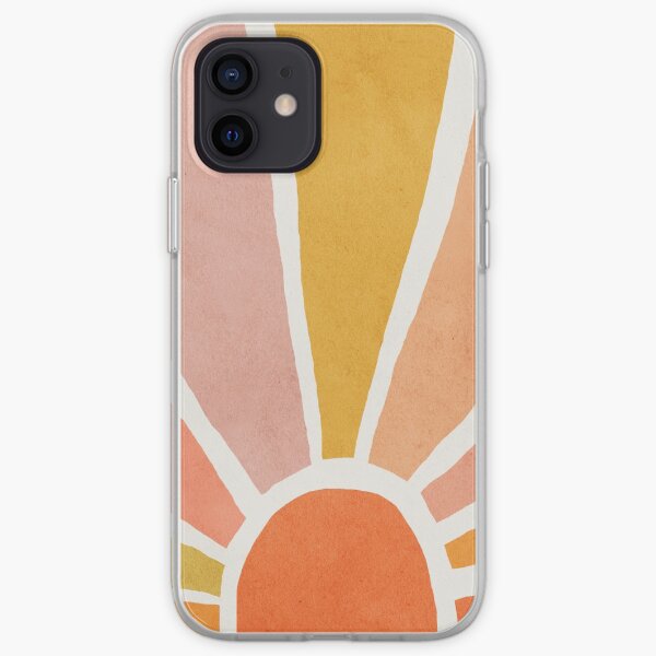 Sun, Abstract, Mid century modern kids wall art, Nursery room iPhone Soft Case