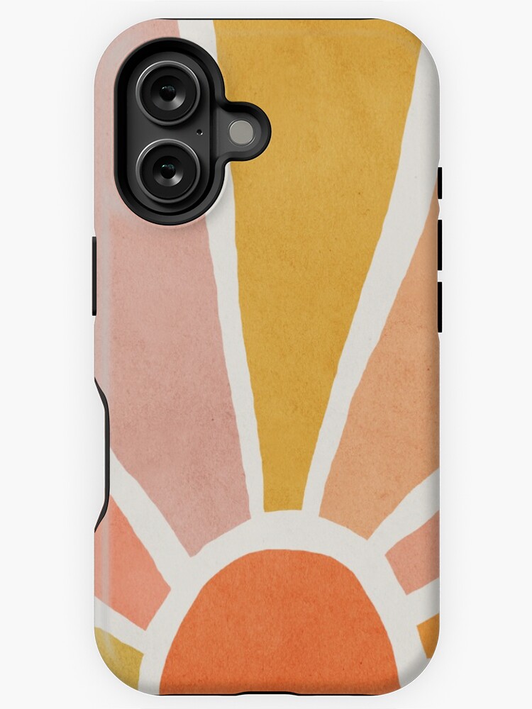 Aperçu 1 sur 4. Coque iPhone avec l'œuvre Soleil, Abstrait, Décorations murales d'enfants modernes du milieu du siècle, Chambre d'enfant créée et vendue par juliaemelian.