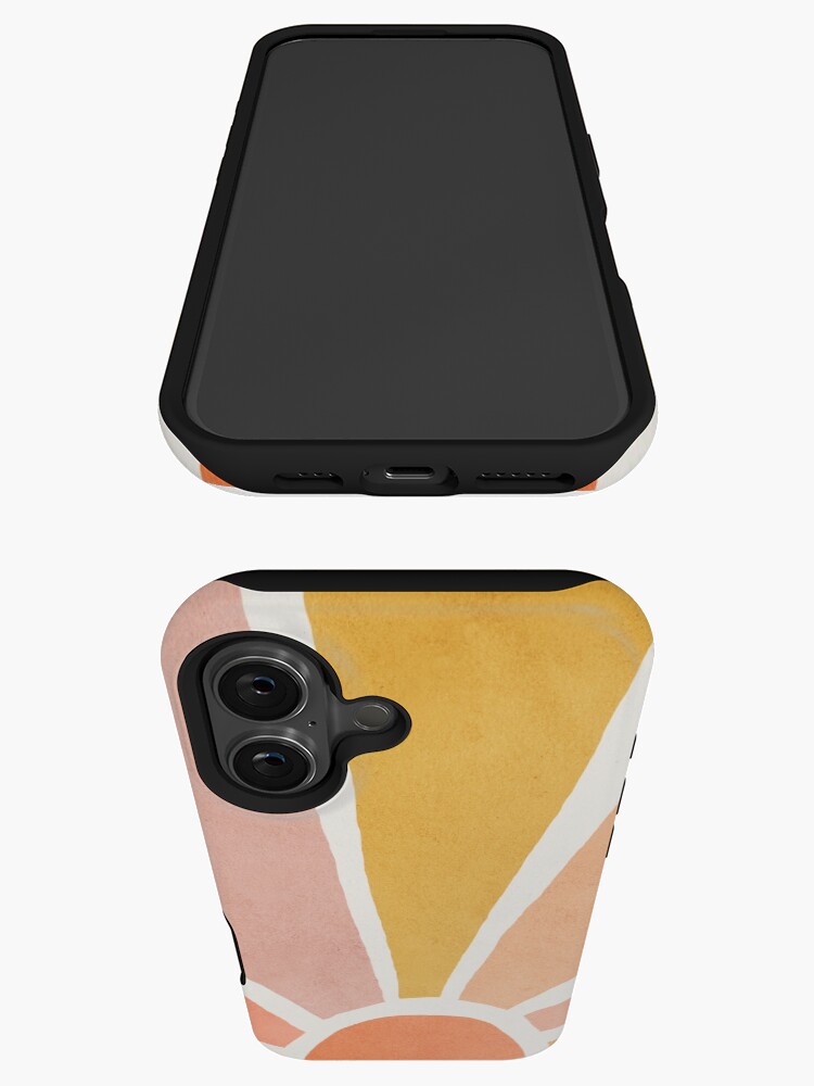 Aperçu 3 sur 4. Coque iPhone avec l'œuvre Soleil, Abstrait, Décorations murales d'enfants modernes du milieu du siècle, Chambre d'enfant créée et vendue par juliaemelian.