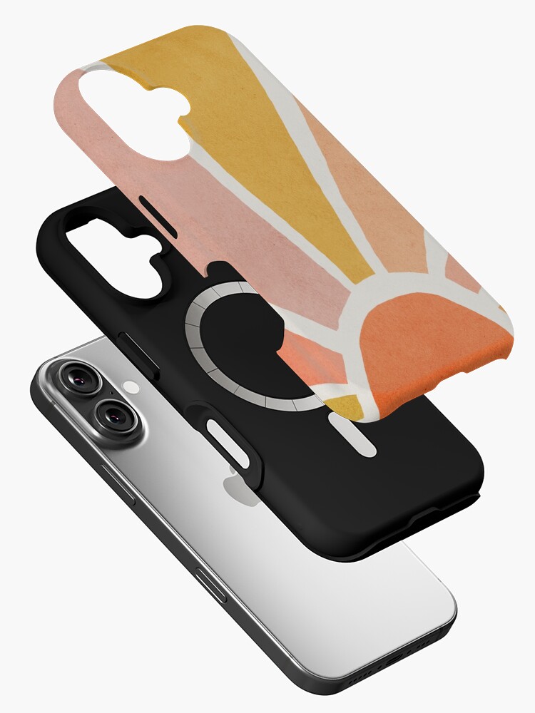 Aperçu 2 sur 4. Coque iPhone avec l'œuvre Soleil, Abstrait, Décorations murales d'enfants modernes du milieu du siècle, Chambre d'enfant créée et vendue par juliaemelian.