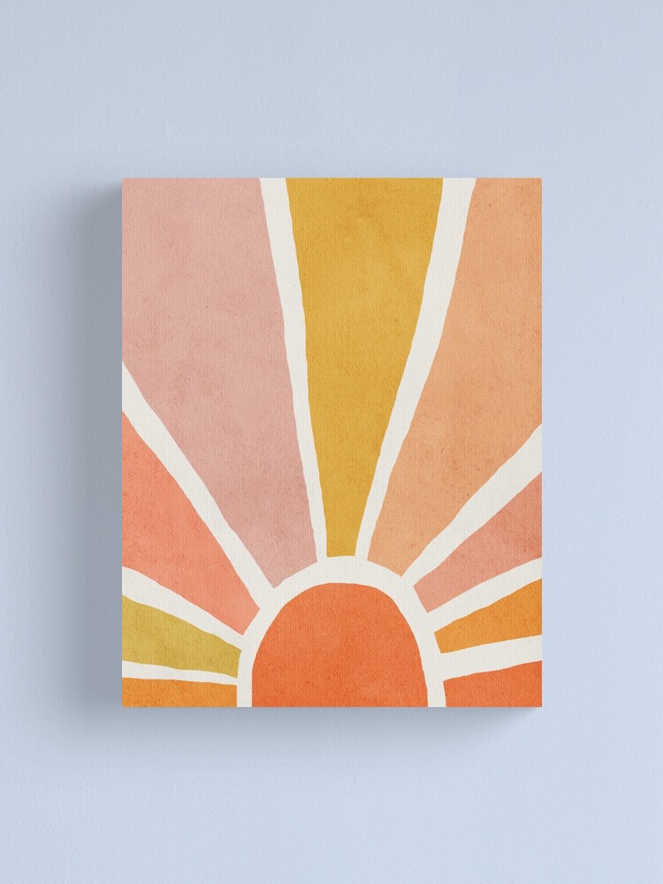 Discover Sun, Abstract, Mid Century Modern Canvas Print