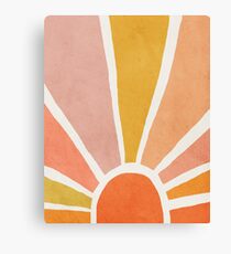 Sonne, abstrakt, Mitte des Jahrhunderts moderne Kinder Wandkunst, Kinderzimmer Leinwanddruck
