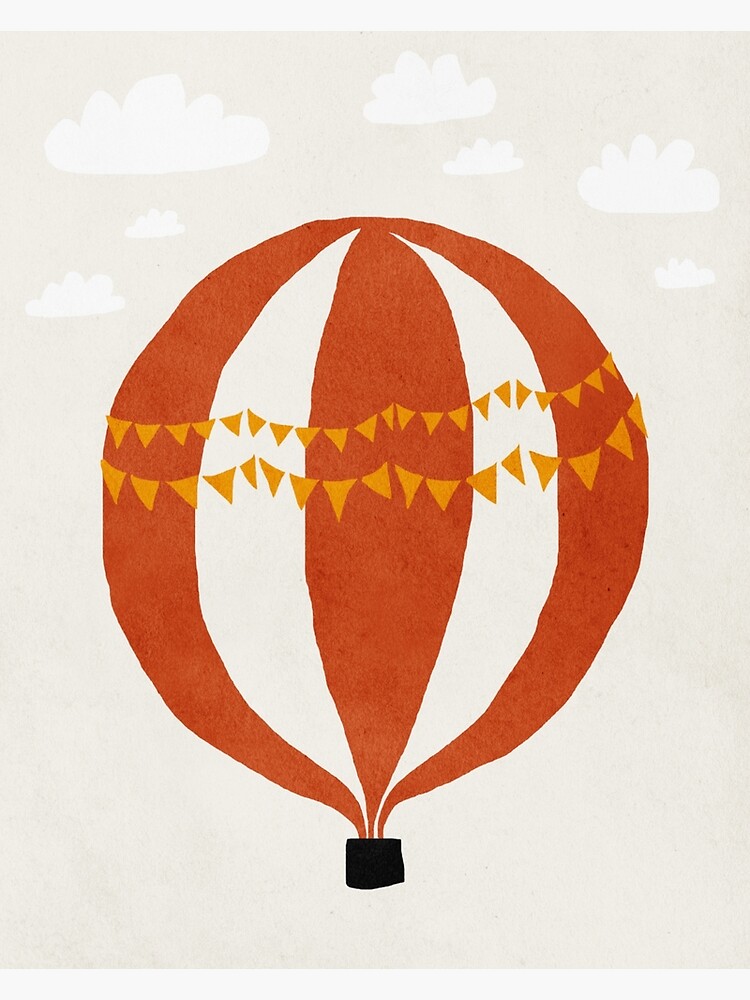 Thumbnail 3 of 3, Poster, Balloon, Adventure, Abstract, Mid century modern kids wall art, Nursery room designed and sold by juliaemelian.