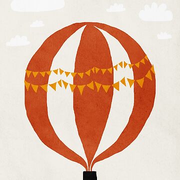 Artwork thumbnail, Balloon, Adventure, Abstract, Mid century modern kids wall art, Nursery room by juliaemelian
