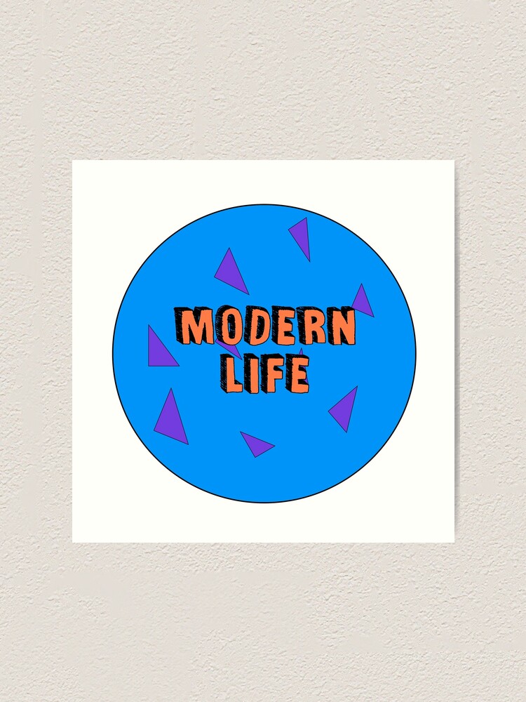 Alternate view of Modern Life is 90s Art Print