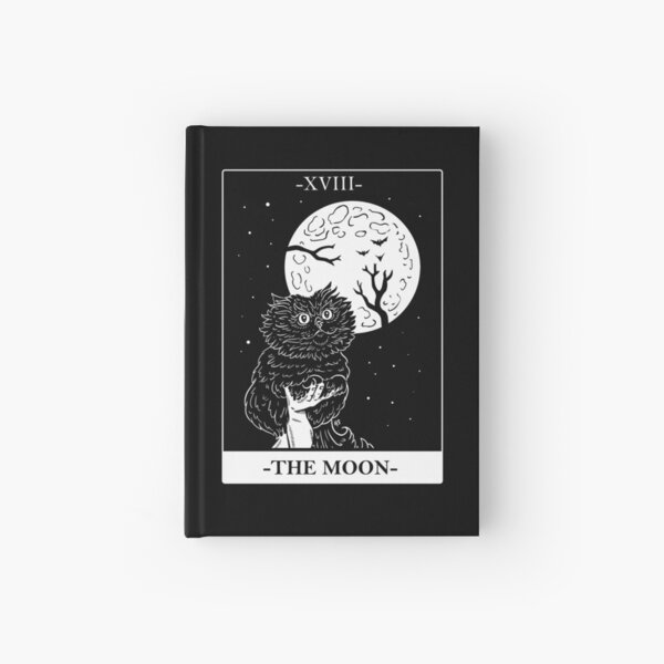 Black Cat Tarot - XVIII The Moon Hardcover Journal