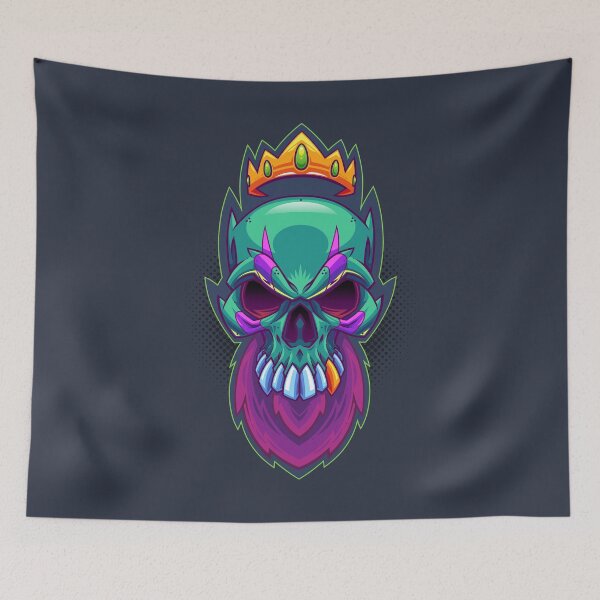 Item preview, Bearded King Skull designed and sold by artdyslexia.