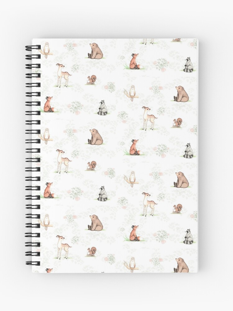 Thumbnail 1 of 3, Journal, Woodland Animal Print designed and sold by JessieFroese.