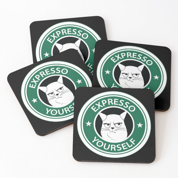Item preview, Expresso Yourself Grumpy Cat designed and sold by Cute and Funny Animal Art Designs.