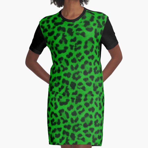 Lime Leopard Print A Line Dress for Sale by BigAl3D Redbubble