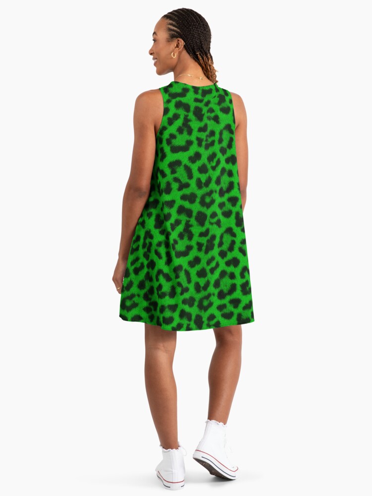 Lime Leopard Print" A-Line Dress for Sale by BigAl3D | Redbubble