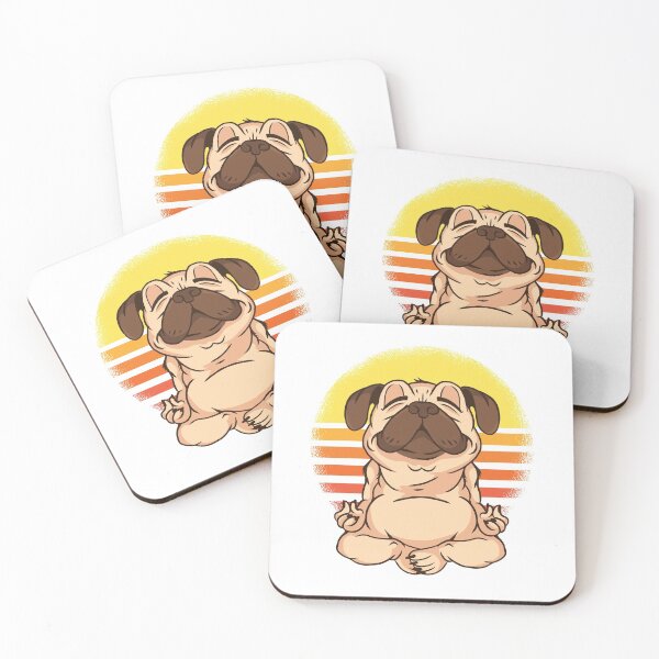 Item preview, Yoga Meditation Pug Dog  designed and sold by Cute and Funny Animal Art Designs.