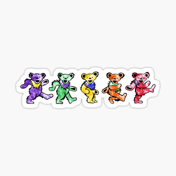Tie Dye Bears Sticker