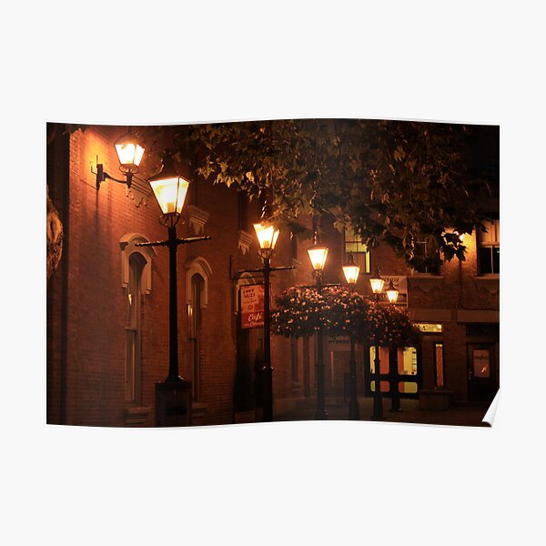 Lamps at Night Poster