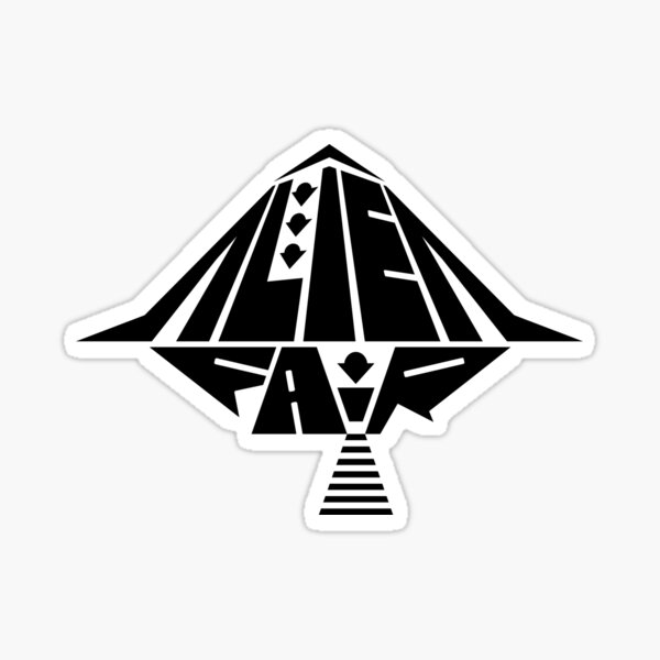 Black Alien Fair Logo Sticker