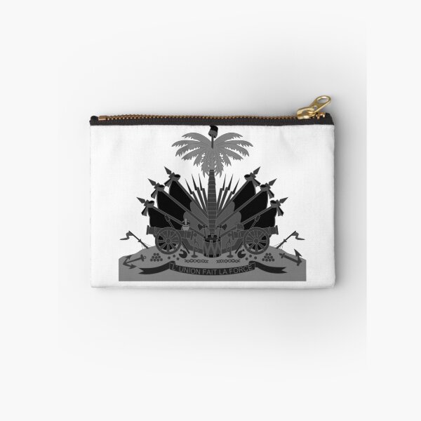 Item preview, Haiti Emblem Coat Of Arms Flag Symbol L'union Fait La Force Black & Gray Design T-Shirt  designed and sold by makeitadmirable.