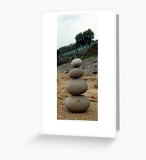 Langland Beach Huts Greeting Card