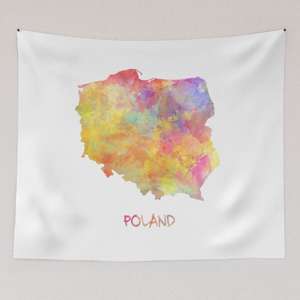 Item preview, Poland map watercolor #poland designed and sold by JBJart.