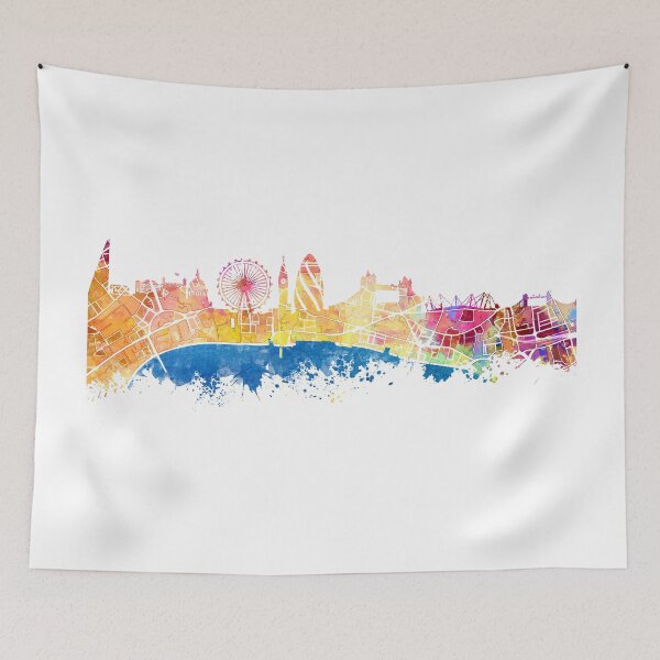 Item preview, London skyline map city London Eye #london designed and sold by JBJart.