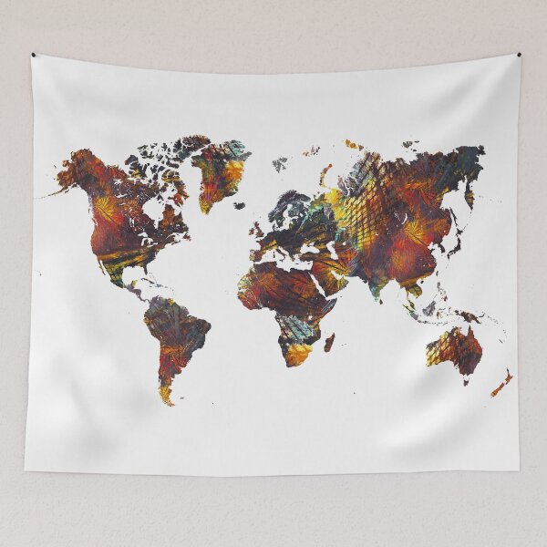 Item preview, World Map Cube art #worldmap #map designed and sold by JBJart.