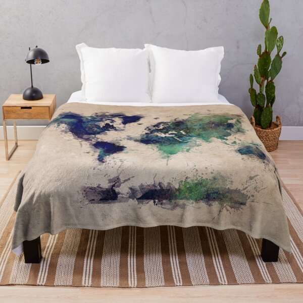Item preview, World map blue splash designed and sold by JBJart.