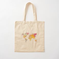 Weltkarte Baumwolltasche