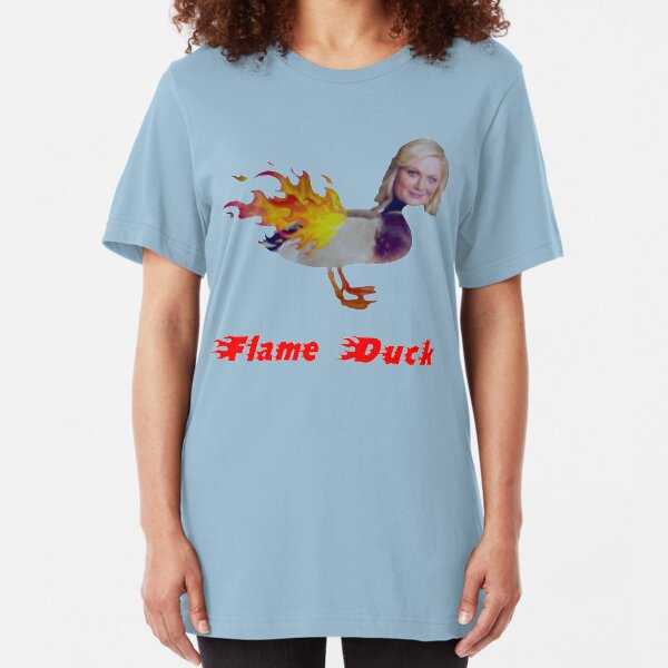 Parks and Recreation Flame Duck Slim Fit T-Shirt