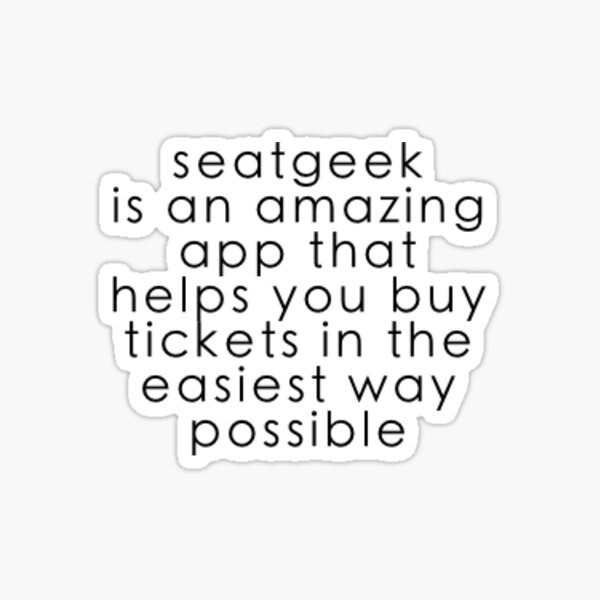 Seatgeek Sticker Sticker