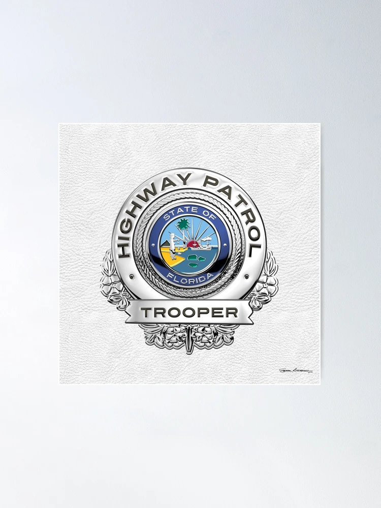 Vintage Florida Highway Patrol style Civil Defense badge NO SHIPPING to shops Florida