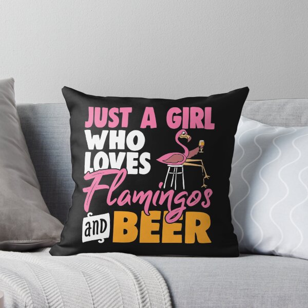 Item preview, Womens Flamingo product I Just A Girl Who Loves Flamingos And Beer designed and sold by biNutz.