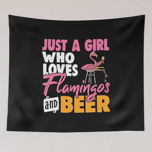 Item preview, Womens Flamingo product I Just A Girl Who Loves Flamingos And Beer designed and sold by biNutz.
