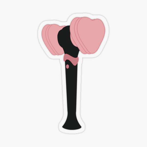 blackpink lightstick sticker by heart and seoul redbubble