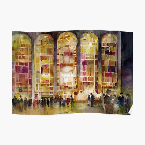 Lincoln Center Fountain in New York Canvas Wall Art Design|Poster Print D\u00e9cor for Home /& Office Decoration I POSTER or CANVAS READY to Hang.