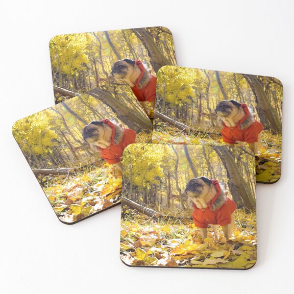 Item preview, Autumn Pug Looking Snug designed and sold by pugventurephoto.