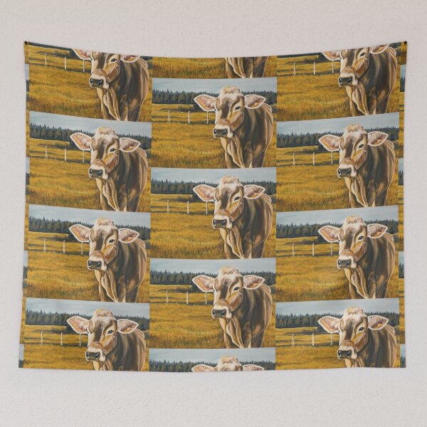 Item preview, Gretchen, protrait of a Brown Swiss Cow designed and sold by Lori Clough.