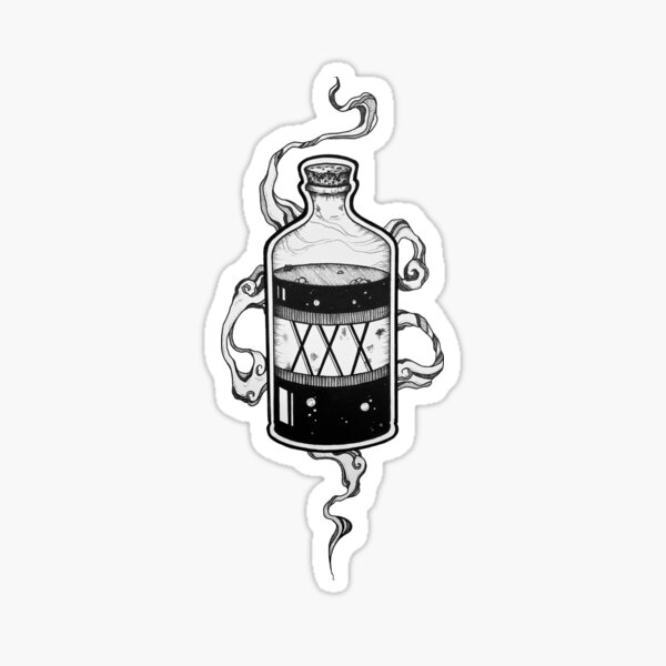 Poison Bottle Colorful Sketch Stock Vector  Illustration of danger  alchemist 126876301