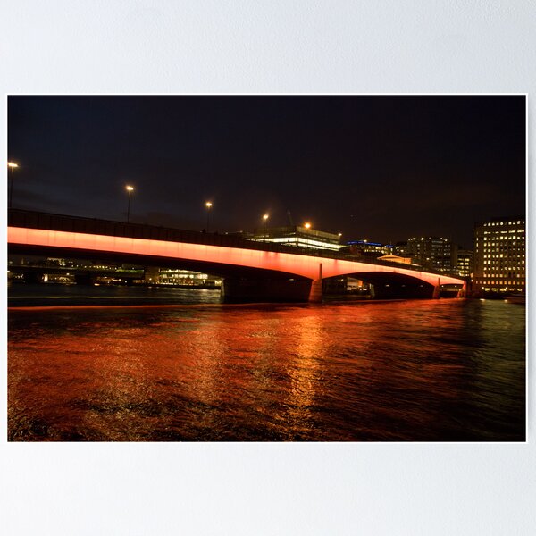 Item preview, London Bridge and the red Thames designed and sold by briandhay.
