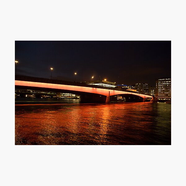 Item preview, London Bridge and the red Thames designed and sold by briandhay.
